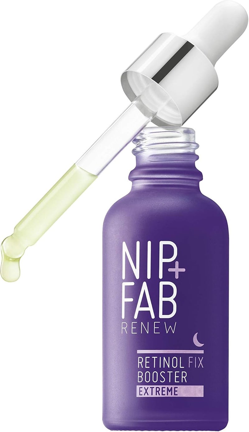 Nip Fab Retinol Fix Booster Extreme 03 Retinol Liquid Drops for Face with Aloe Vera AntiAging for Fine Lines and Wrinkles 30 ml