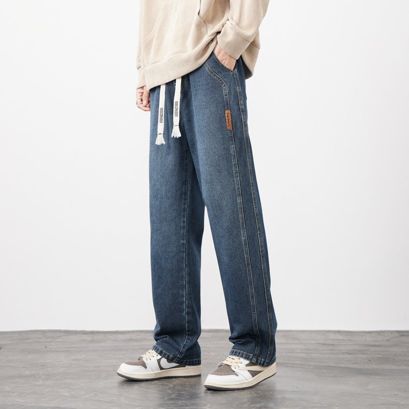 Jeans Men'S 2024 Spring New Fashion Brand American High Street Loose Straight Casual Wide Leg Long Pants For Boys - Image 3