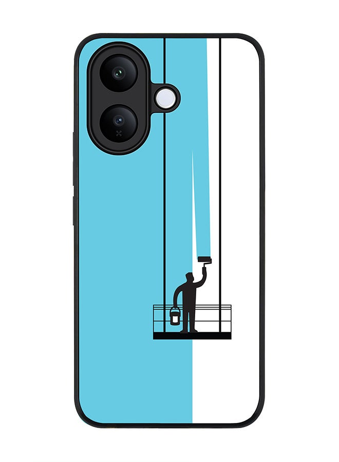 Stylizedd For vivo V60 Lite / V70 Lite Case,Slim fit Camera Protection, Shockproof Thin Phone cover  - Paint Hanger (Blue) - Image 1