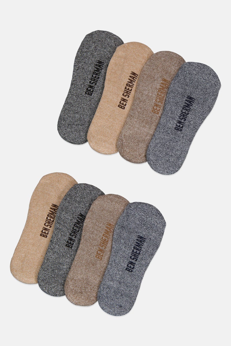 Ben Sherman Men 8 Pairs Brand Logo No Show Cut Outdoor Socks, Multicolor  - Image 1