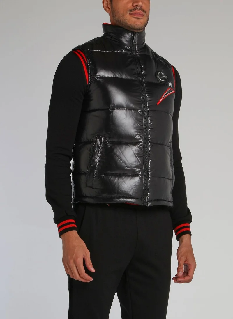 PHILIPP PLEIN Black Space Plein Puffer Vest