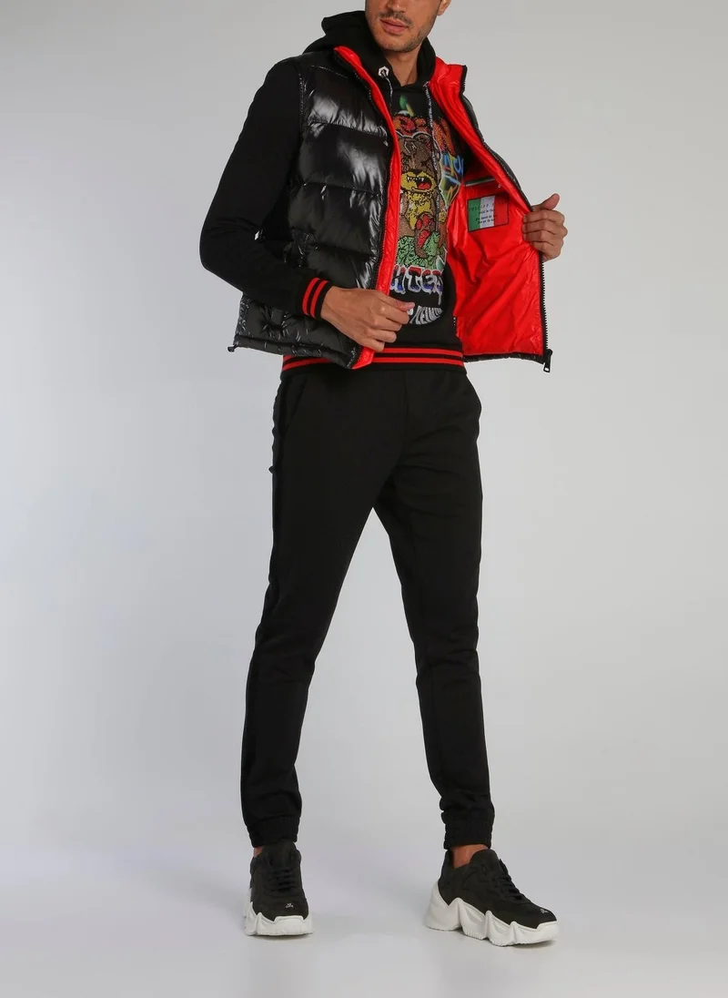 PHILIPP PLEIN Black Space Plein Puffer Vest
