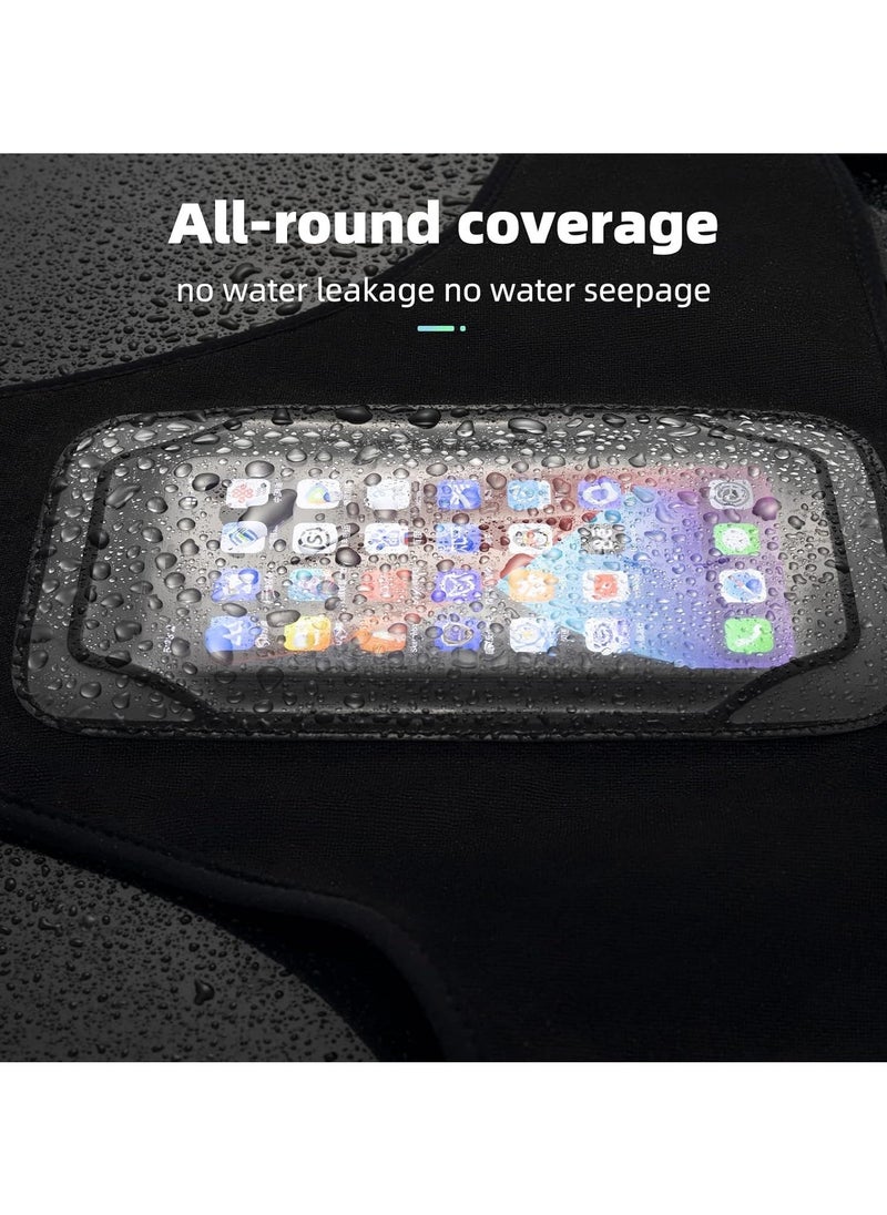 Generic - Bicycle Trainer Sweat Net Bike Frame Guard Absorbs Sweat Absorbs Prevent Bicycle from Corrosion Bicycle Trainer Roller Sweat Absorb Guard Strap Net Cover with Phone Pouch TPU Touch Screen - Image 1