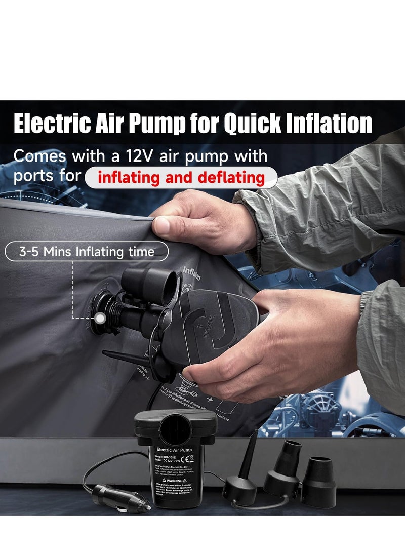 FlashHawk Car Bed Air Mattress - Inflatable Portable Travel Bed,Sleeping, Black  - Image 3