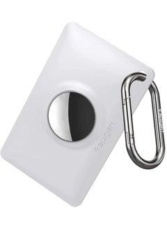 Spigen Air Fit for Apple AirTag Wallet Card Case Cover AirTags Holder with Keychain Ring - White  - Image 1
