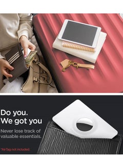 Spigen Air Fit for Apple AirTag Wallet Card Case Cover AirTags Holder with Keychain Ring - White  - Image 5