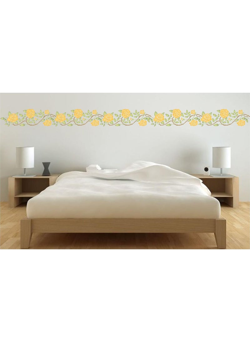 Usnyabni Rose Border Stencil, 14.5 x 4.5 inch - Classic Wall Border Flower Stencil Stencils by CRAFT KREATIVELY  - Image 5