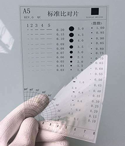 Sanyue Flaw Detection Gauge SEC Size Estimation Chart (Transparency) for Defects and Measuring (Transparent, 5) - Image 1