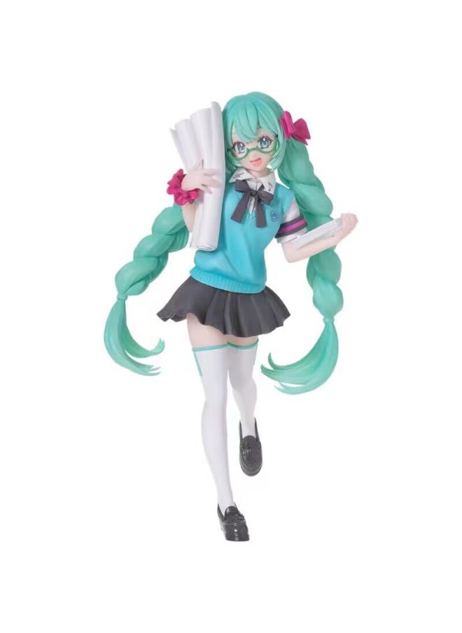 The First Sound Of The 16th Anniversary Of The Boota Student School Uniform Double Ponytail Peripheral Ornaments Animation Model Hand-held-Color:16th Anniversary Commemorative School Uniform Hatsune