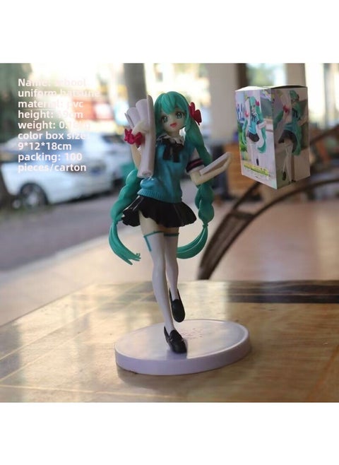 The First Sound Of The 16th Anniversary Of The Boota Student School Uniform Double Ponytail Peripheral Ornaments Animation Model Hand-held-Color:16th Anniversary Commemorative School Uniform Hatsune