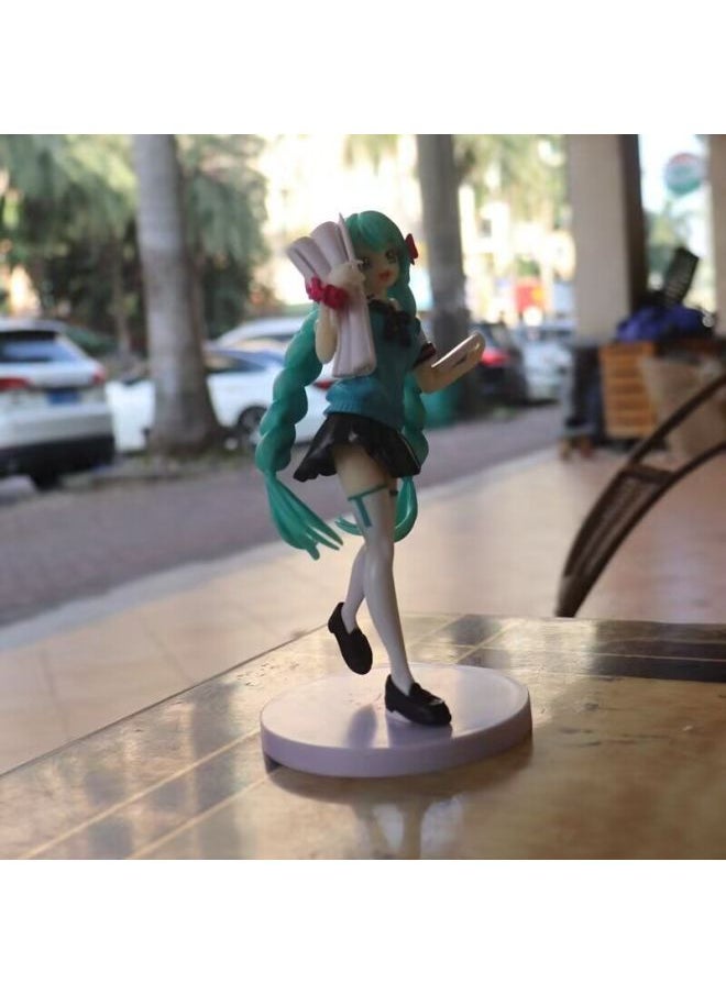 The First Sound Of The 16th Anniversary Of The Boota Student School Uniform Double Ponytail Peripheral Ornaments Animation Model Hand-held-Color:16th Anniversary Commemorative School Uniform Hatsune
