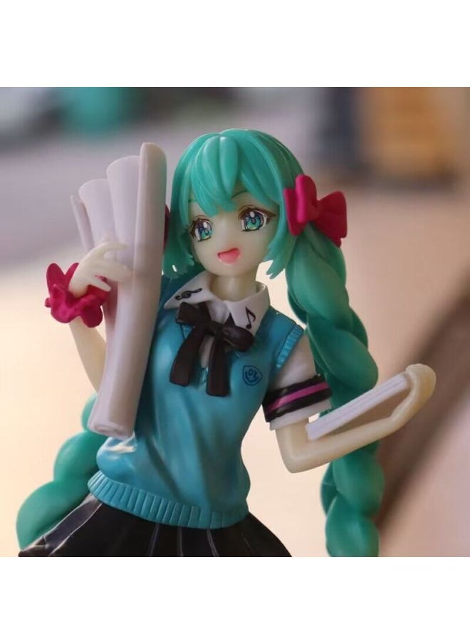 The First Sound Of The 16th Anniversary Of The Boota Student School Uniform Double Ponytail Peripheral Ornaments Animation Model Hand-held-Color:16th Anniversary Commemorative School Uniform Hatsune
