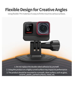 Generic Helmet Adhesive Sticky Mount Curved Adhesive Base Kit, for DJI Osmo Action 4 Flexible Adhesive Mount, for Insta360 GO3/GoPro and Most Action Cameras  - Image 2