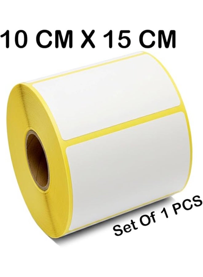 Barcode Label Rolls - Adhesive Labels For Barcode Printers, 1 Roll Size 10 CM X 15 CM, Roll Contains 500 Labels, Easy Peel & Labeling Stickers - Image 1