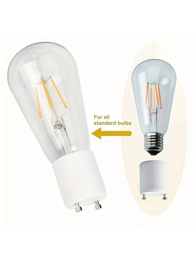 3pcs GU24 to E26 E27 Adapter Bulb Holder Socket Converter Durable Plastic Metal Pin - Image 3