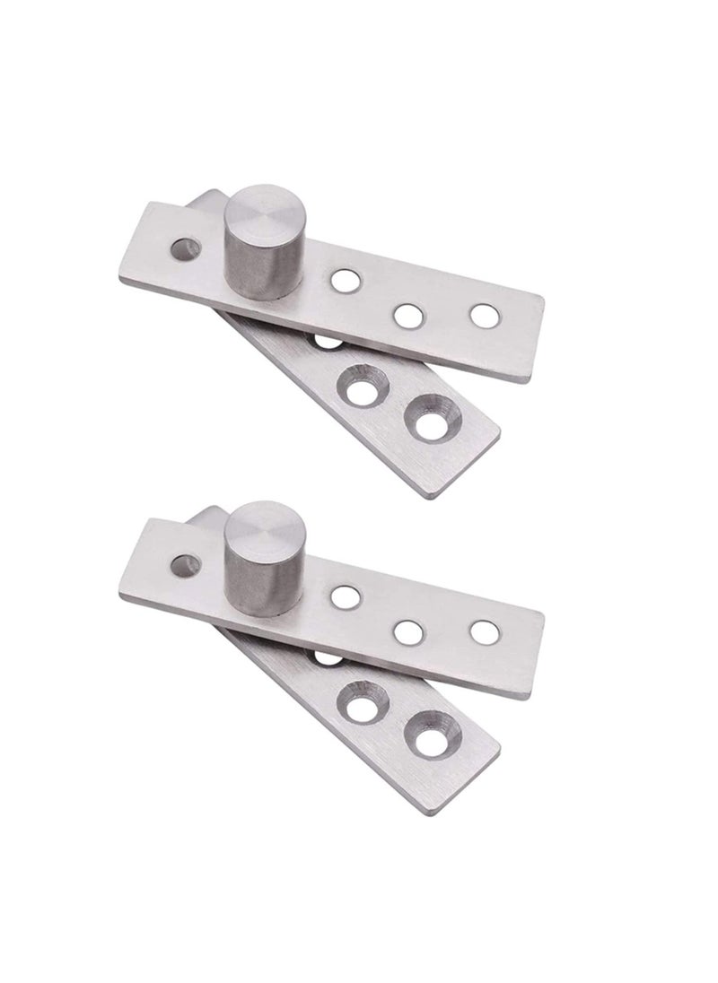 NIBEMINENT - 2PCS 180° Rotation Door Pivot Hinge, Concealed Hinge Hardware Hidden Bookshelf Hinges Concealing Swivel HardwareStainless Steel Secret Room Small - Image 1
