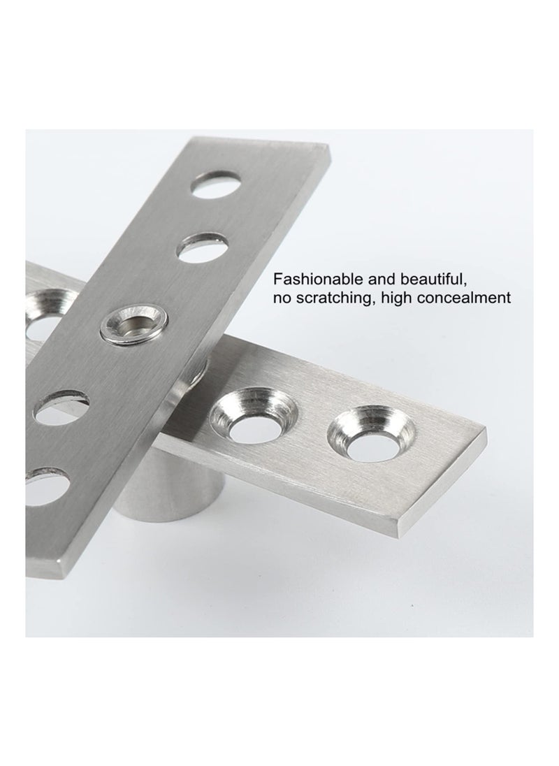NIBEMINENT - 2PCS 180° Rotation Door Pivot Hinge, Concealed Hinge Hardware Hidden Bookshelf Hinges Concealing Swivel HardwareStainless Steel Secret Room Small - Image 1