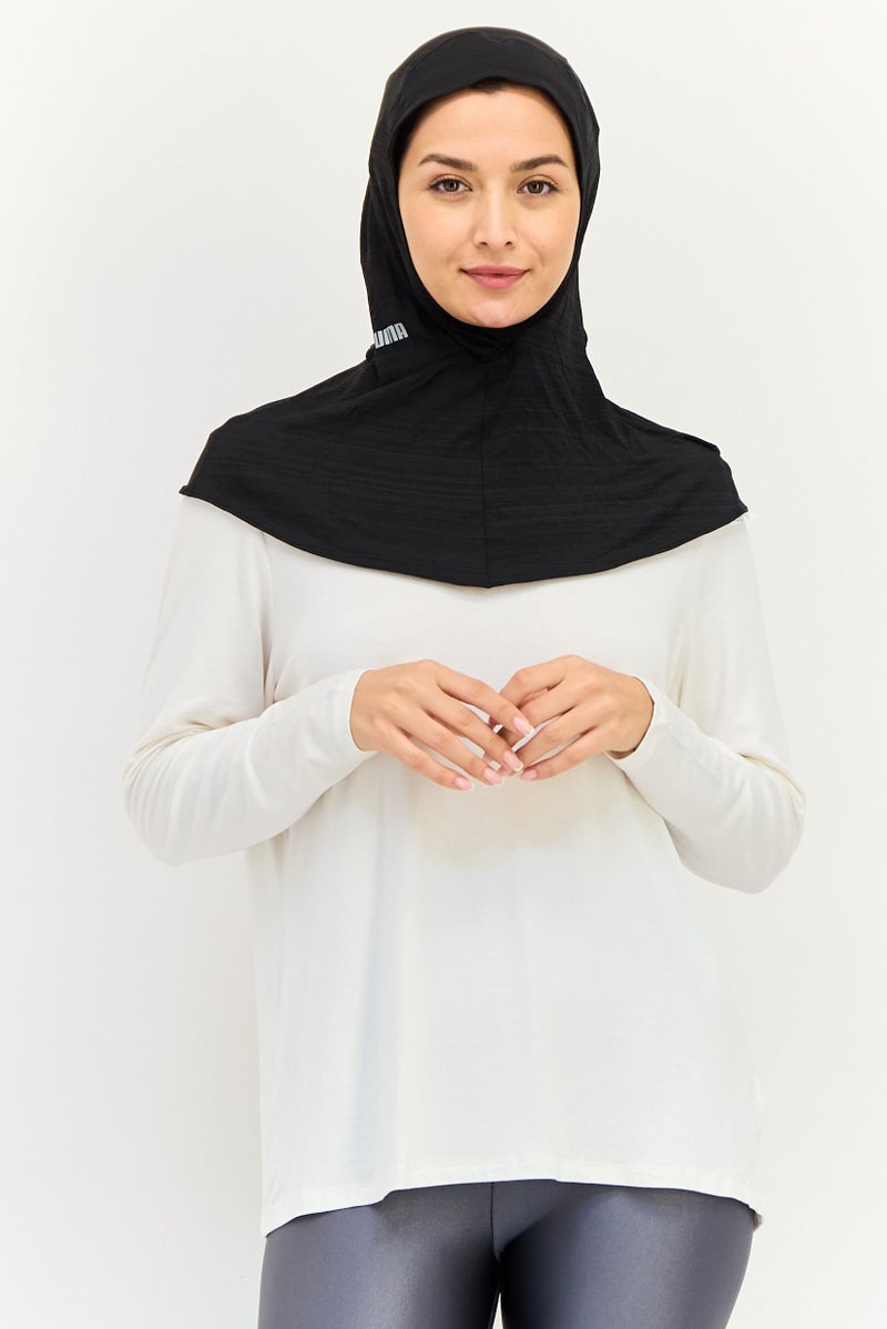 PUMA Women Brand Logo Training Hijab, Black - Image 1