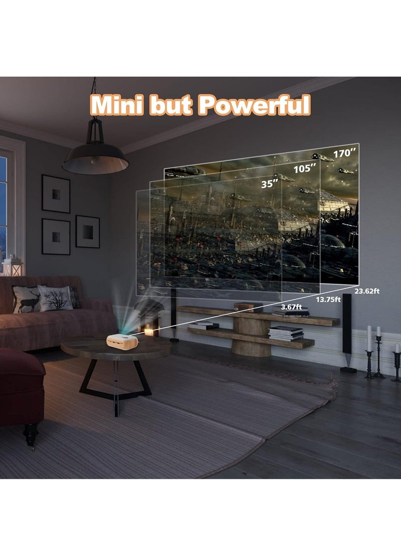 Generic - A10 Mini Projector, 1080P Full HD, 100 ANSI Room Dorm Home Theater Video Projector Compatible with iOS, Android, HDMI, TV Stick, USB, PC and Remote Control - Image 1