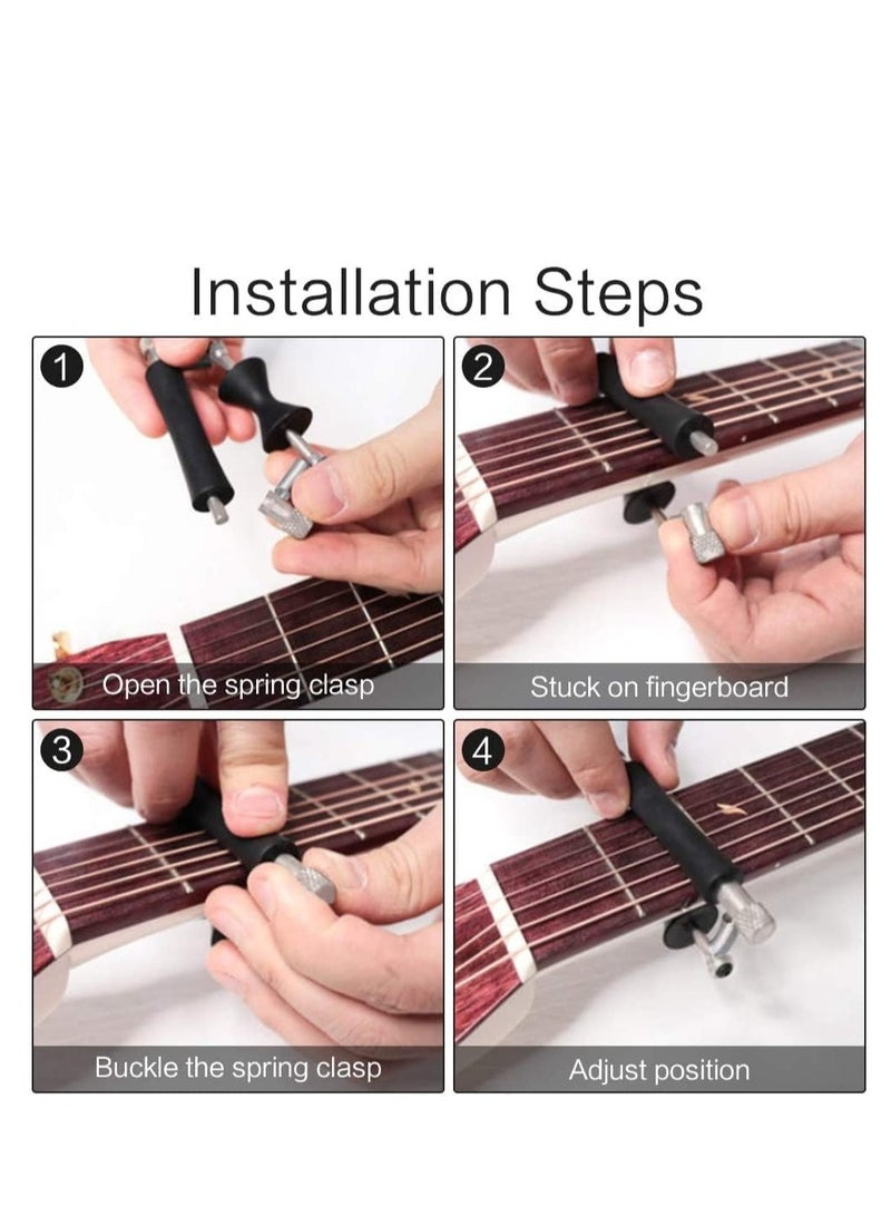 SYOSI 2 PCS Guitar Capo Capo Sliding Adjustable Guitar Roll Capo for Tuning Tone of Folk Classic Acoustic Electric Guitar Ukulele Mandolin Banjo String Instruments Accessories - Image 4