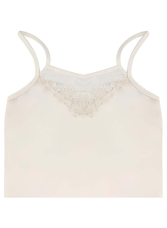 Dahab Cotton Plain Spaghetti Straps Undershirt For Women-Beige - Image 2