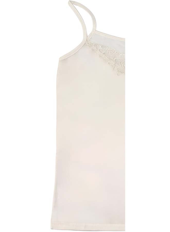 Dahab Cotton Plain Spaghetti Straps Undershirt For Women-Beige - Image 3