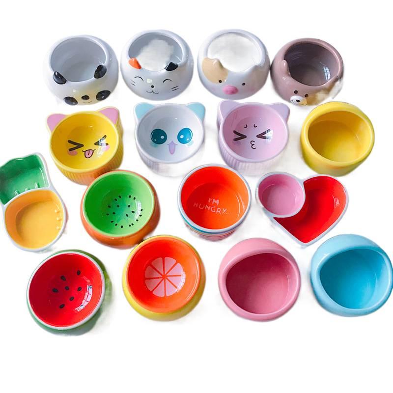 Yellow Pet Bowl Home Use Feeding Bowl Pet Feeding Accessory Easy Clean Bowl Floor Mat Use Food and Water Daily Feeding Indoor Feeding for Cats - Image 1