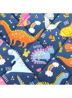 Wowelife Wowelife Dinosaur Toddler Bedding Set for Boys Grey 4 Piece Toddler Bed Sets Blue Kids Toddler Comforter Set Breathable Soft with Comforter, Flat Sheet, Fitted Sheet and Pillowcase  - Image 3