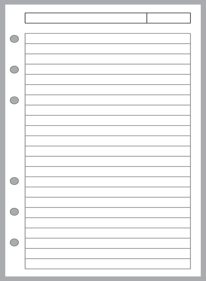 Handy Forms Compact Size Notes Pages Planner Insert, Sized and Punched for Franklin Covey Compact and Other Notebooks (4.25" x 6.75") - Image 1