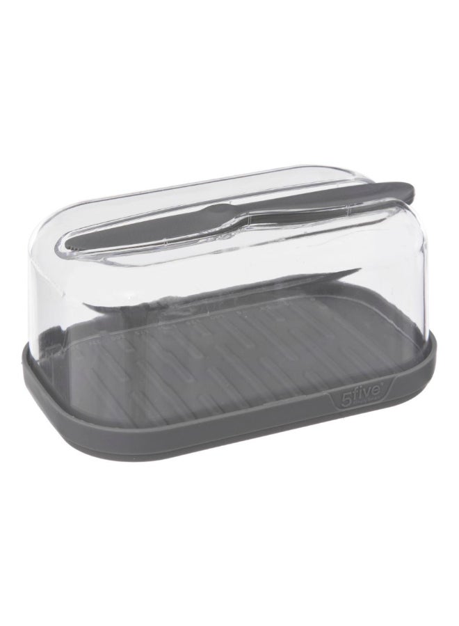 Five Simply Smart Fresh Eat Cheese Box with Butter Dish Grey and Clear 10.9 x 19.2 x 28.7 cm 194205 - Image 4