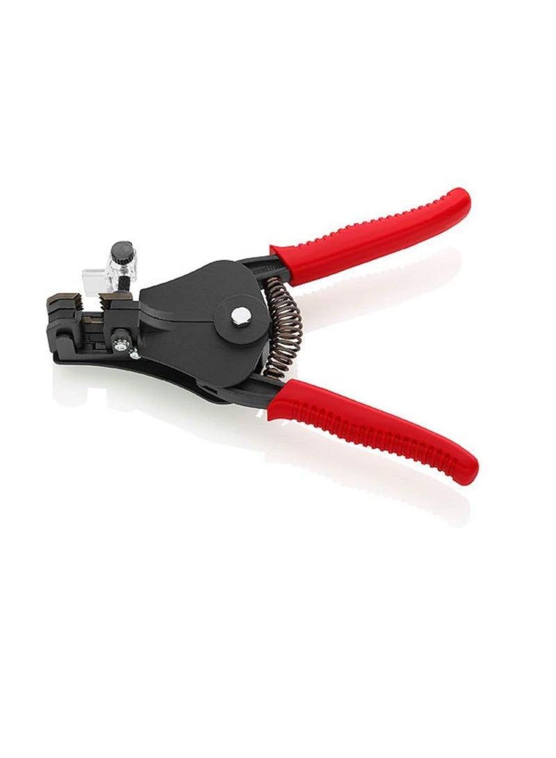 KNIPEX Insulation Stripper With Adapted Blades Black With Plastic Grips 180 Mm  - Image 1
