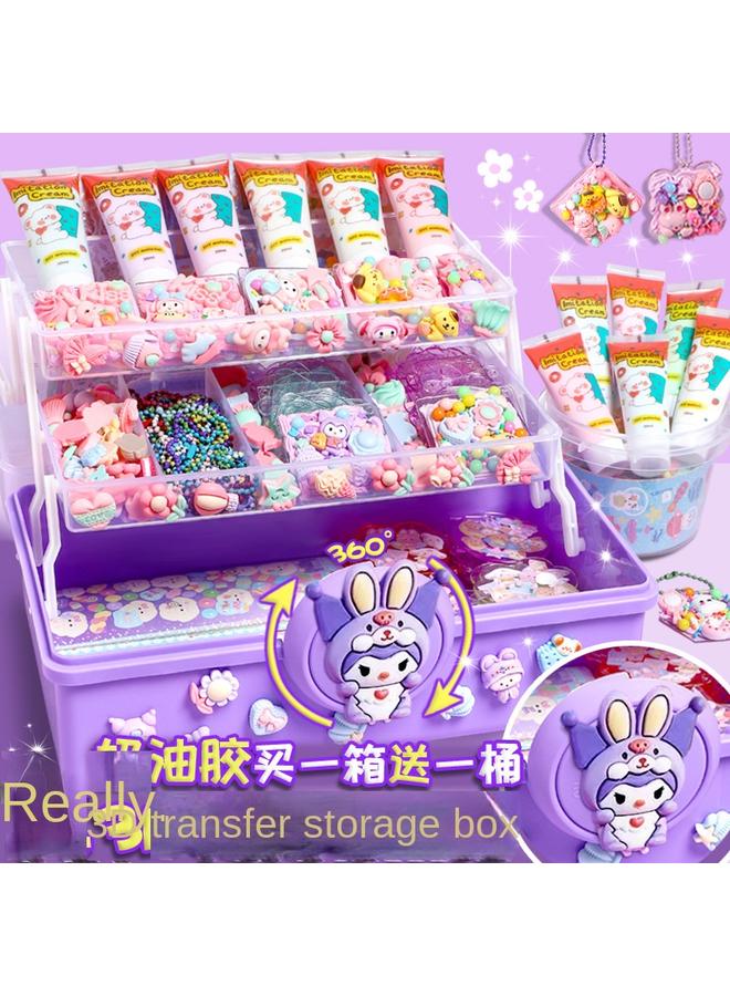 Bluejw Cream Gel Goo Card Suit Sticker Toy Diy Goo Plate Hand Account Children's Toy Gift Box Set Handmade Material Bag - Image 2