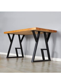 Cartvilla CARTVILLA Metal Table Legs DIY Furniture Legs Black Dining Table Leg Cast Iron Legs Computer Desk Legs Office Desk Legs Set of 2 A Shape only Legs  - Image 4