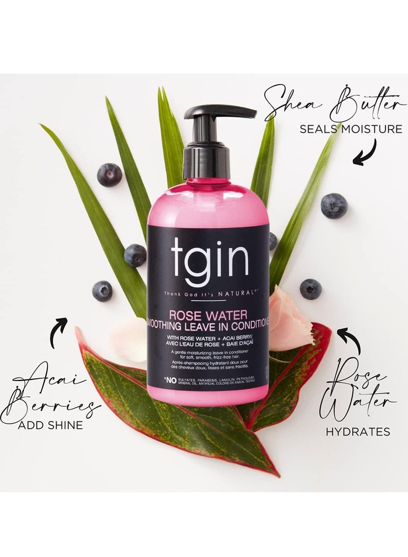 Tgin Tegen Rosewater Leave-In Conditioner for Natural Hair - Protective Styles - Curls - Waves - Detangling - Great for Fine Hair - 384ml - Image 1