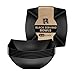 R-kay Rkay 6 Pack Black Square Plastic Serving Bowls Black Plastic bowls 16 Oz Disposable Serving Bowls Premium Bowls Disposable Heavy Duty For Weddings Catering And Birthday parties - Image 1