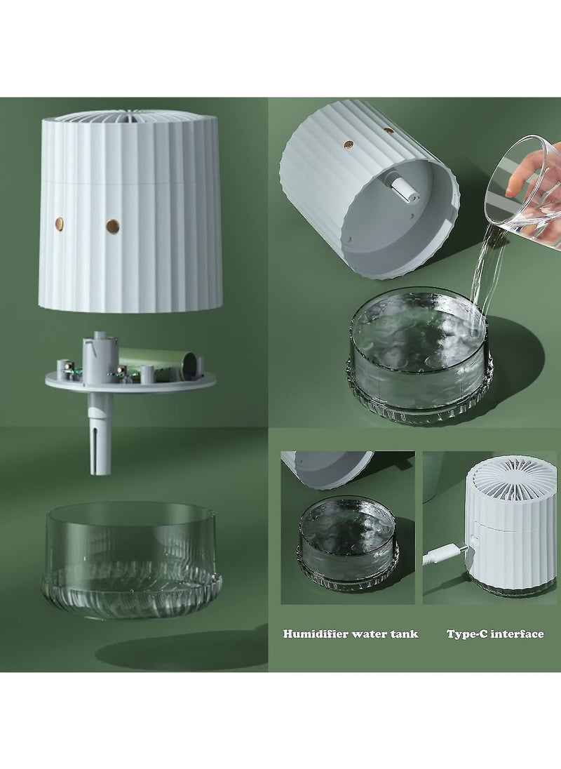 General - Mist Humidifier Fan, Foldable Desktop Fan, Spray Humidifier Fan, Rechargeable Usb Fan, Portable Fan - Image 1