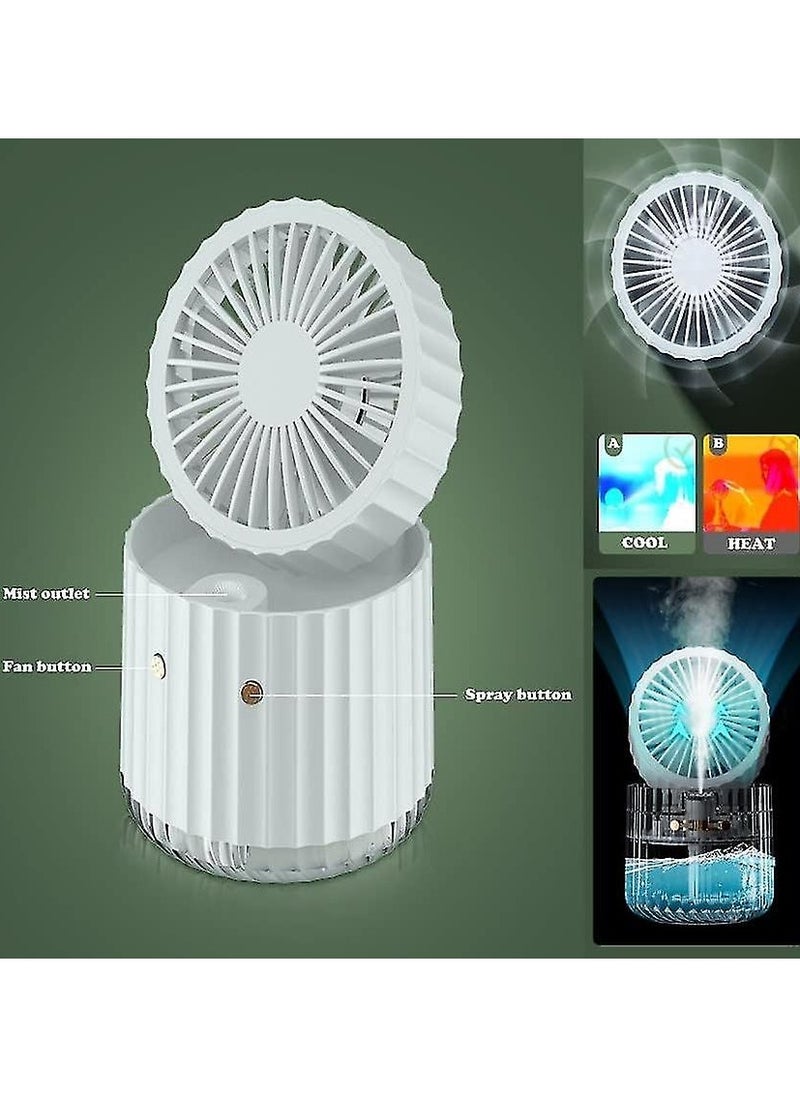General - Mist Humidifier Fan, Foldable Desktop Fan, Spray Humidifier Fan, Rechargeable Usb Fan, Portable Fan - Image 1