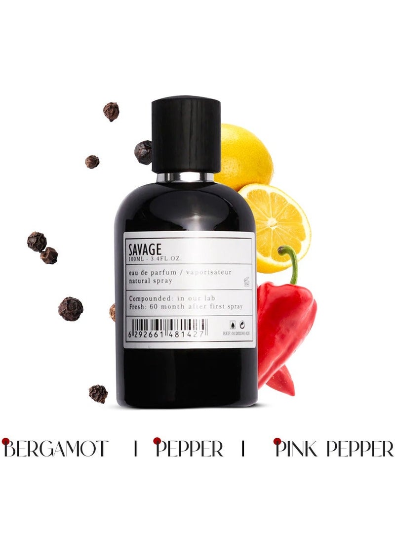 AMD Perfumes Aro Fac Savage By AMD Perfumes Men Fragrance EDP 100ml - Image 3
