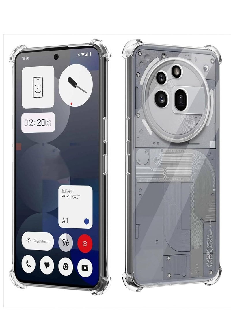 Wtech Nothing Phone (3a) Pro 5G 2025 TPU Bumper Corners with Hard PC Case Cover (MCTPTN) - Clear - Image 1