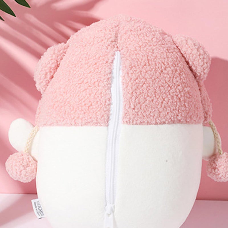 2-in-1 deformed children's travel neck pillow, cute animal-shaped soft U-shaped pillow - Image 3