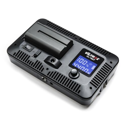 VILTROX فيديو لايت VILTROX VL-162T CRI95+ LED، لوحة ضوء كاميرا محمولة قابلة للتعتيم لكاميرا DSLR وكاميرا الفيديو مع بطارية وشاحن، سطوع عالي، 3300K-5600K ثنائي اللون، فلتر أبيض وشاشة LCD - Image 4