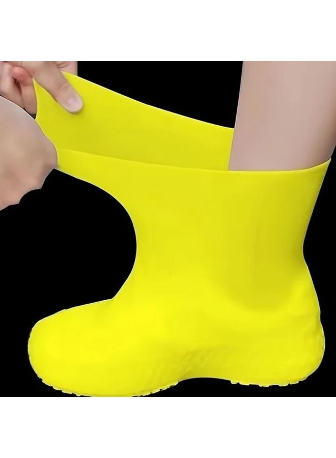 Dark Gray High Elasticity Silicone Rain Boots Reusable Durable Breathable for Outdoor - Image 2