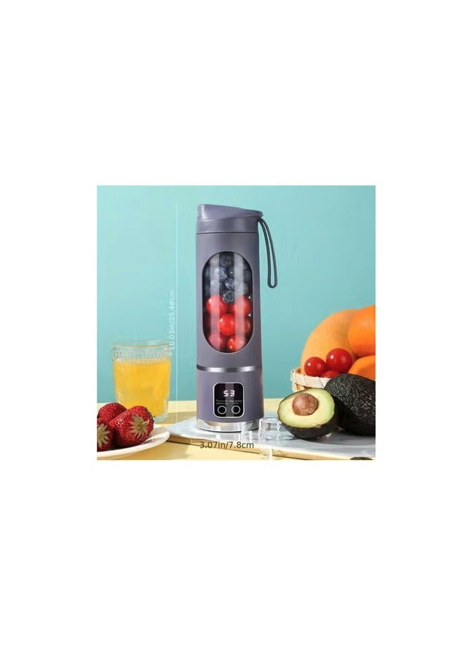 MOXOM HS-860 Portable Blender, Personal Blender, Fruit Blender, Leak Proof Juicer, safety approved, dual functional, charging display with rechargeable battery [1300mah], Ice Crusher with Stainless Steel Blades, home and outdoor. - Image 1