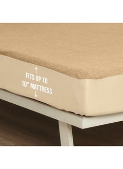 Wakefit Wakefit Cotton Feel Ultra Soft Waterproof Mattress Protector | Breathable - Hypoallergenic Mattresses Cover 75" x 66" - Queen, Beige  - Image 3