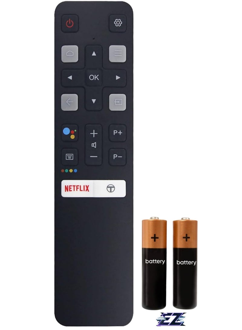 ELTRAZONE RC802V FUR6 Voice Remote Control Replacement for TCL TV 32S6800 32S6800S 32S6510S 32S615 32S60A 32S65A 40S6800FS 40S6510FS 40S6800 40S615 40S615 40S6150040 S65A 4.3P8M 43S6800FS 43S6510FS 43P8 with battery - Image 1