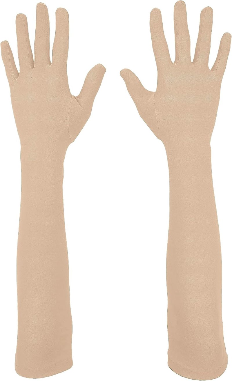 VSVO Unisex 17.7" Elbow Length Spandex Stretchy Costume Gloves Opera Party Bridal Dance Gloves - Image 1