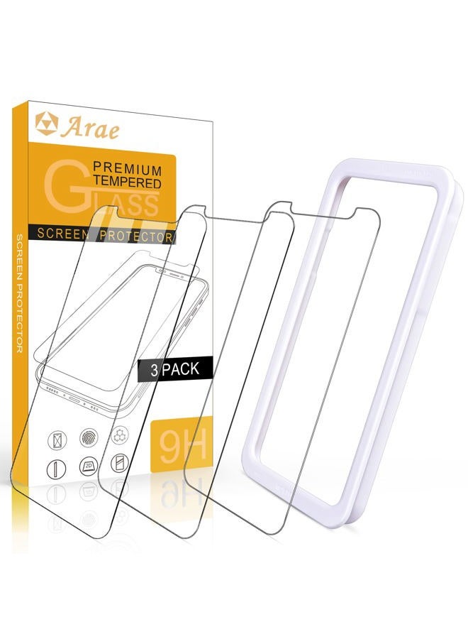 Arae Screen Protector for iPhone 12 / iPhone 12 Pro, HD Tempered Glass Anti Scratch Work with Most Case, 6.1 inch, 3 Pack - Image 1
