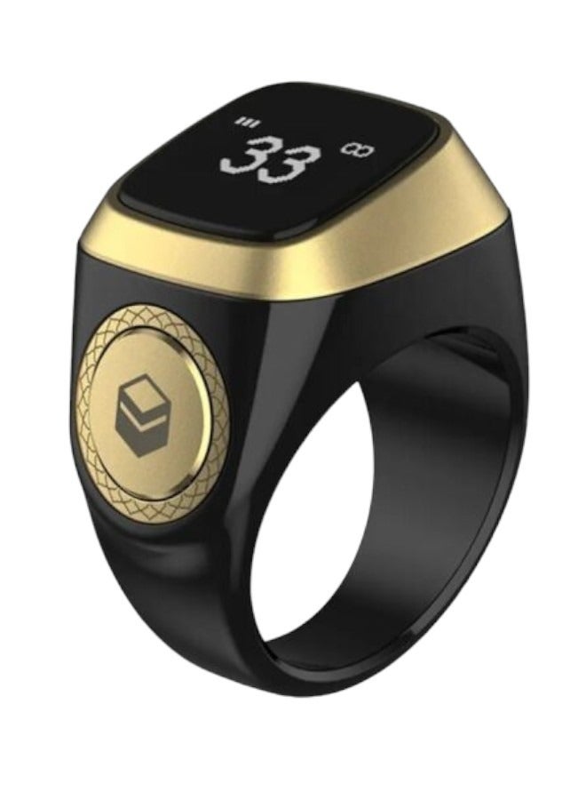 Iqibla Smart Tasbih Zikr Ring Muslim Prayer Prayer timing reminder OLED display Tasbih Counter Smart Ring Wearable Black 22mm USB - Image 1