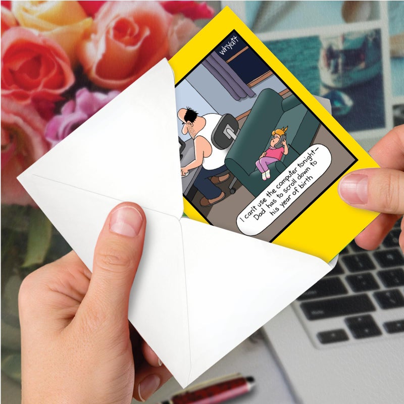 NobleWorks - 1 Cartoon Birthday Greeting Card Funny - Hilarious Bday Notecard with Envelope, Comic Humor Celebration - Fartbit C9323BDG - Image 4