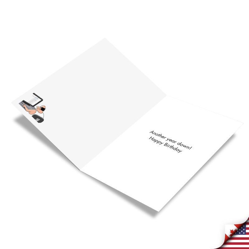 NobleWorks - 1 Cartoon Birthday Greeting Card Funny - Hilarious Bday Notecard with Envelope, Comic Humor Celebration - Fartbit C9323BDG - Image 2
